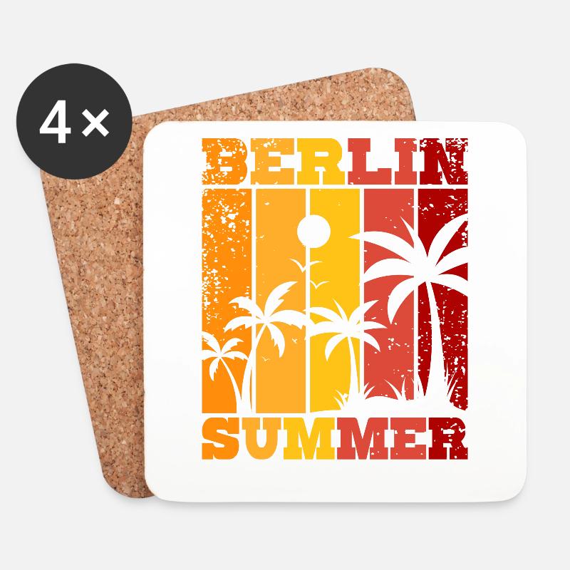 Berlin Summer - Untersetzer (4er-Set) - Weiß