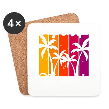 Playa El Aqua Venezuela - Coasters (set of 4) - white - Front