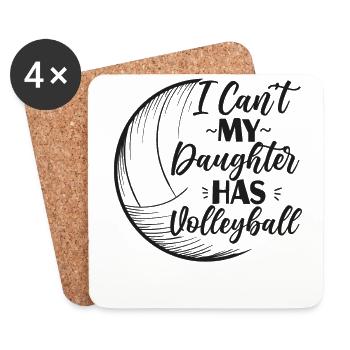 Volleyball Player Team Daughter - Coasters (set of 4) - white - Front
