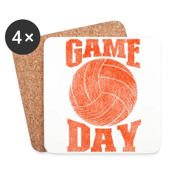 Volleyball Player Team Vintage - Coasters (set of 4) - white - Front