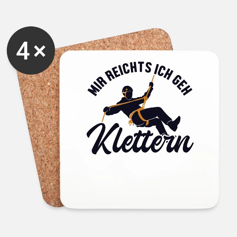 Mir reichts ich geh Klettern Speedklettern - Untersetzer (4er-Set) - Weiß