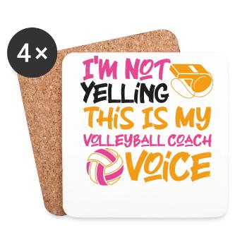 Volleyball Player Team Coach I'm - Coasters (set of 4) - white - Front