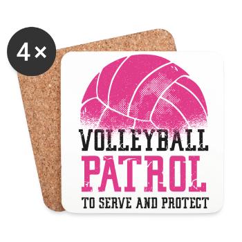 Volleyball Player Team Volleyball - Untersetzer (4er-Set) - Weiß - Vorne