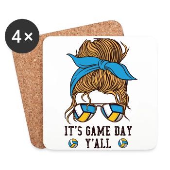 Volleyball Player Team Girl - Coasters (set of 4) - white - Front