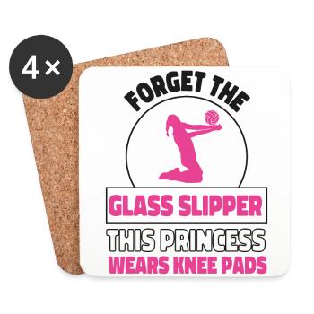 Volleyball Player Team Forget The - Coasters (set of 4) - white - Front