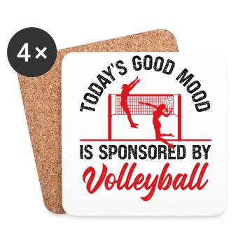 Volleyball Player Team Today's - Untersetzer (4er-Set) - Weiß - Vorne