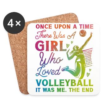 Volleyball Player Team Girl - Untersetzer (4er-Set) - Weiß - Vorne