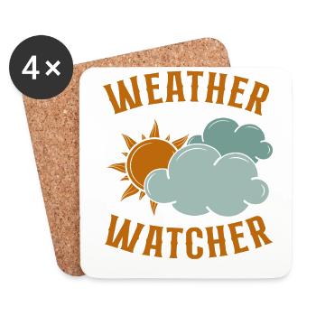 Meteorologist Weather Forecast - Coasters (set of 4) - white - Front