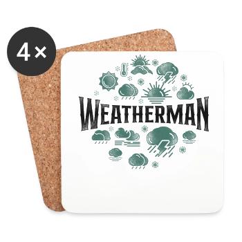 Meteorologist Weather Forecast - Coasters (set of 4) - white - Front