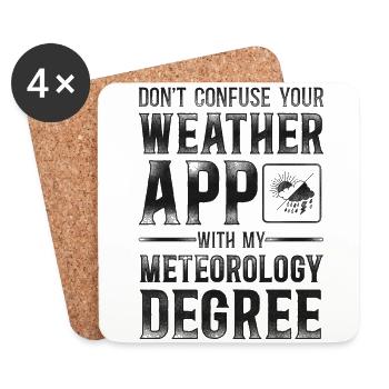 Meteorologist Weather Forecast - Coasters (set of 4) - white - Front