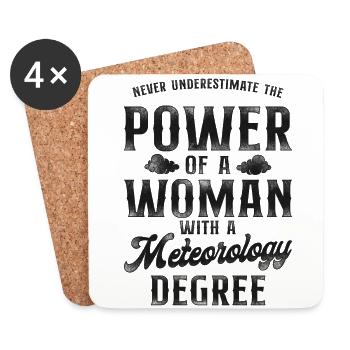 Meteorologist Weather Forecast - Coasters (set of 4) - white - Front