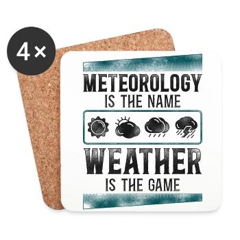 Meteorologist Weather Forecast - Coasters (set of 4) - white - Front