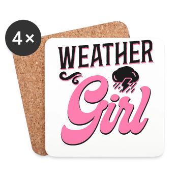 Meteorologist Weather Forecast - Coasters (set of 4) - white - Front