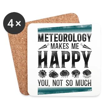 Meteorologist Weather Forecast - Coasters (set of 4) - white - Front