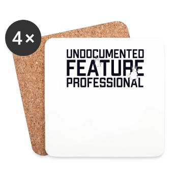 Undocumented Feature Professional Developer - Untersetzer (4er-Set) - Weiß - Vorne
