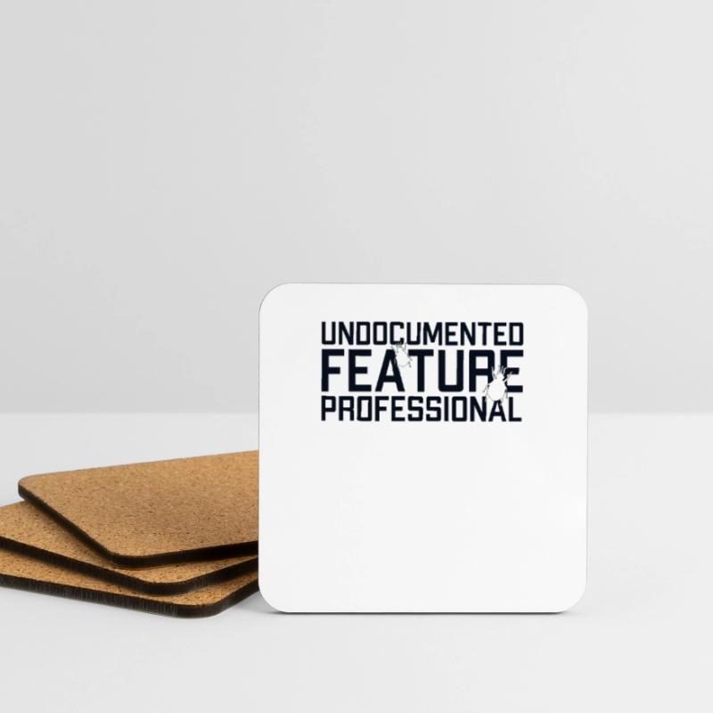 Undocumented Feature Professional Coder Software Coasters (set of 4)