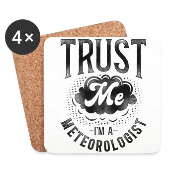 Meteorologist Weather Forecast - Coasters (set of 4) - white - Front