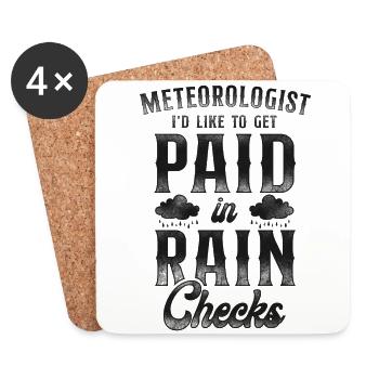 Meteorologist Weather Forecast - Coasters (set of 4) - white - Front