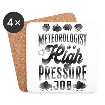 Meteorologist Weather Forecast - Coasters (set of 4) - white - Front