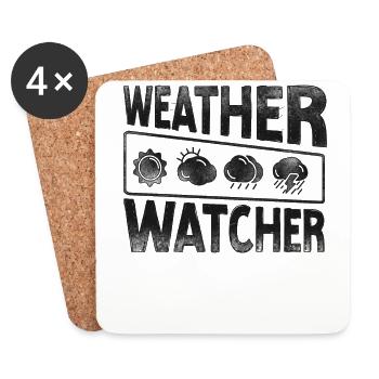 Meteorologist Weather Forecast - Coasters (set of 4) - white - Front