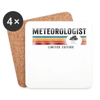 Meteorologist Weather Forecast - Coasters (set of 4) - white - Front