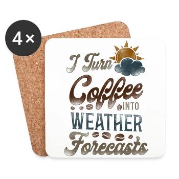 Meteorologist Weather Forecast - Coasters (set of 4) - white - Front