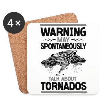 Storm Chaser Hurricane Meteorology - Untersetzer (4er-Set) - Weiß - Vorne