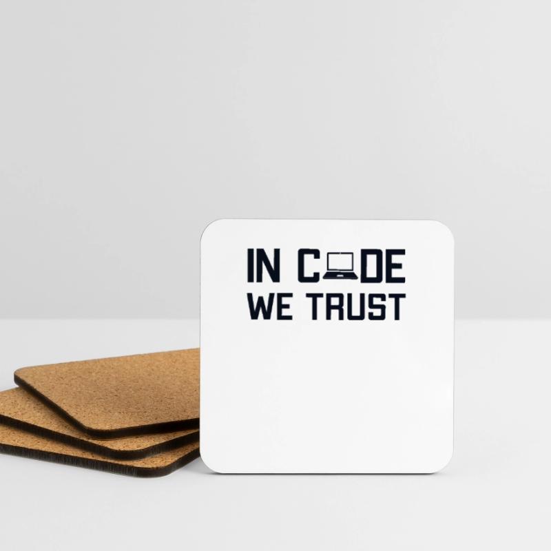 In Code We Trust Softwareingenieur Developer Untersetzer (4er-Set)