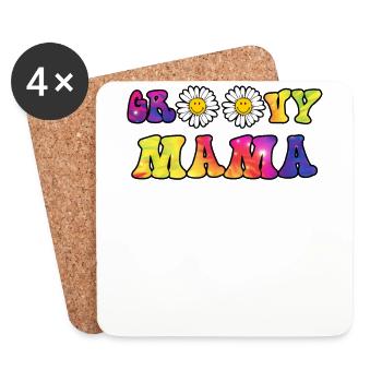 Groovy Mama Cadeau assorti - Dessous de verre (lot de 4) - blanc - Devant
