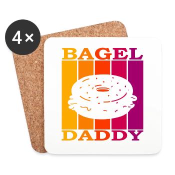 Bagel Daddy - Untersetzer (4er-Set) - Weiß - Vorne