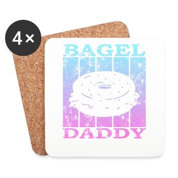 Bagel Daddy - Untersetzer (4er-Set) - Weiß - Vorne