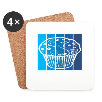 Blueberry Muffin Expert - Untersetzer (4er-Set) - Weiß - Vorne