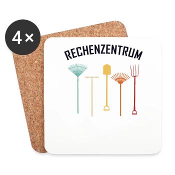 Rechenzentrum Admin IT-Betrieb Informatiker - Untersetzer (4er-Set) - Weiß - Vorne