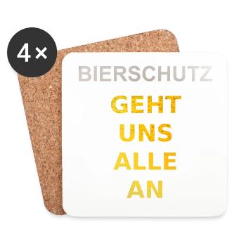 Bier Sprüche Festival Après Ski Party Mallorca - Untersetzer (4er-Set) - Weiß - Vorne