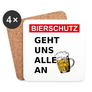 Bier Sprüche Festival Après Ski Party Mallorca - Untersetzer (4er-Set) - Weiß - Vorne