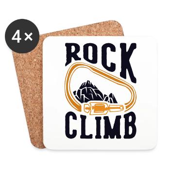 Rock Climb Outdoor Speed Sport Free Alpine - Coasters (set of 4) - white - Front