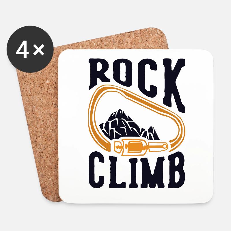 Rock Climb Sportklettern Speedklettern Kraxler - Untersetzer (4er-Set) - Weiß