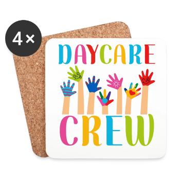 Childcare Daycare Provider Teacher - Coasters (set of 4) - white - Front