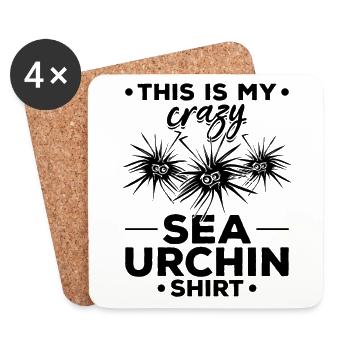 This Is My Crazy Seeigel Shirt Seeigel - Untersetzer (4er-Set) - Weiß - Vorne