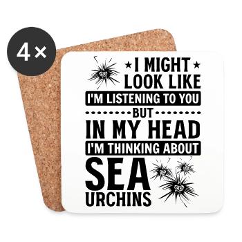 It might seem like I'm listening to you - - Coasters (set of 4) - white - Front