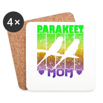 Parakeet Mom - Untersetzer (4er-Set) - Weiß - Vorne
