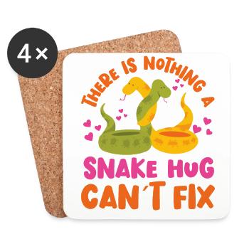 Snake Serpent There Is Nothing A - Coasters (set of 4) - white - Front