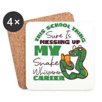 Snake Serpent This School Thing - Untersetzer (4er-Set) - Weiß - Vorne