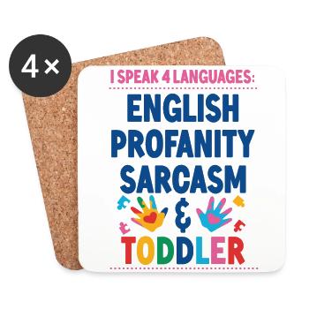 Fournisseur de services de garde d’enfants Enseignant - Dessous de verre (lot de 4) - blanc - Devant