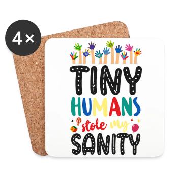 Childcare Daycare Provider Teacher - Coasters (set of 4) - white - Front
