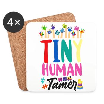 Childcare Daycare Provider Teacher - Coasters (set of 4) - white - Front