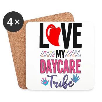 Childcare Daycare Provider Teacher - Coasters (set of 4) - white - Front
