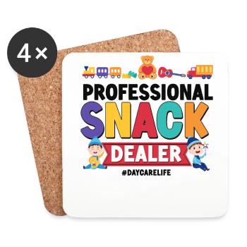 Childcare Daycare Provider Teacher - Coasters (set of 4) - white - Front
