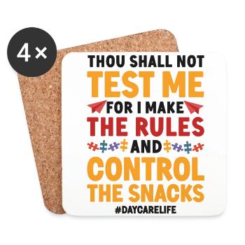 Childcare Daycare Provider Teacher - Coasters (set of 4) - white - Front
