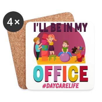 Childcare Daycare Provider Teacher - Coasters (set of 4) - white - Front